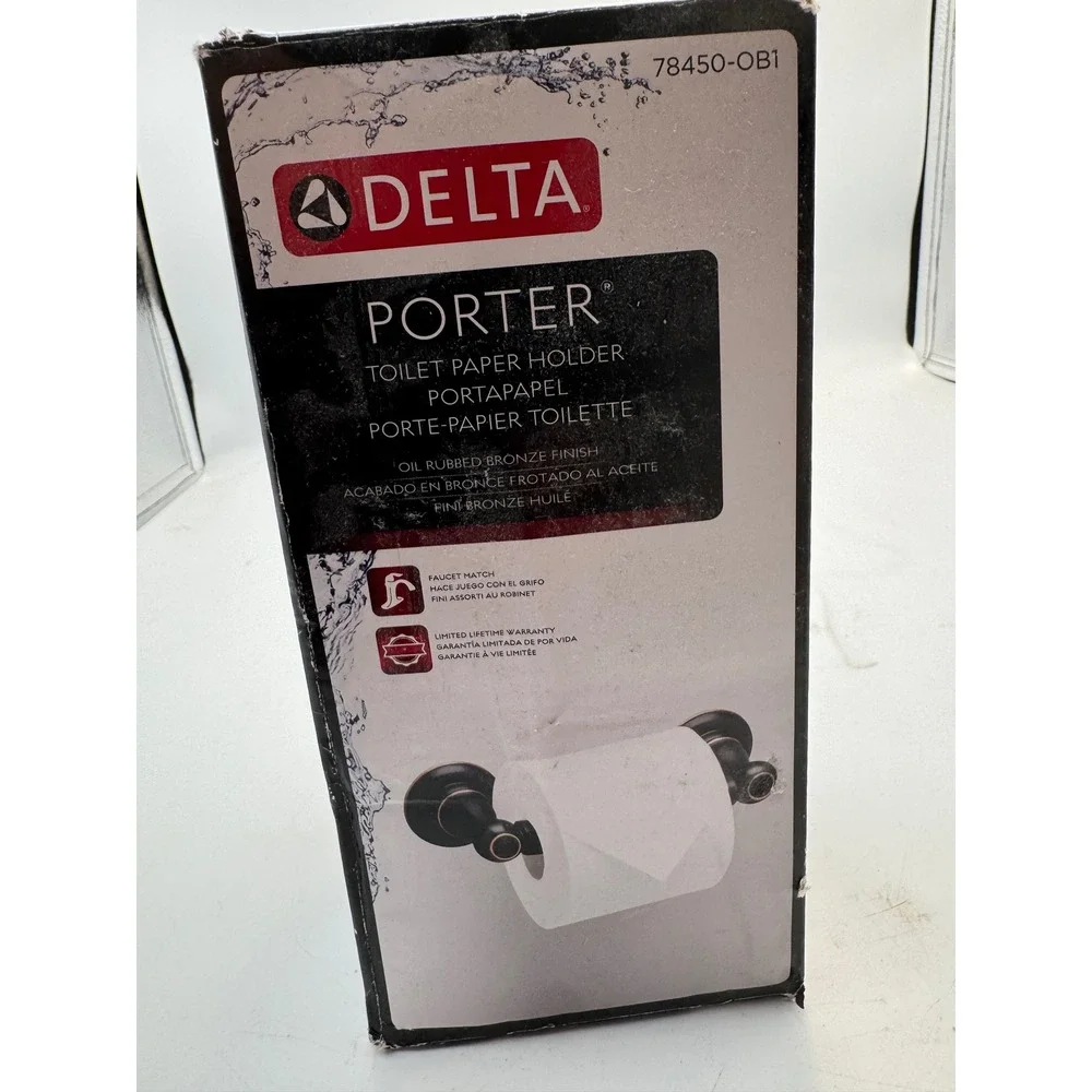 Delta Porter Toilet Paper Holder Oil Rubbed Bronze Bathroom Hardware 78450-OB1
